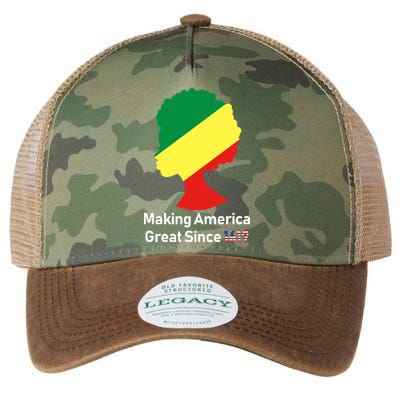 Making America Great Since 1619 Legacy Tie Dye Trucker Hat