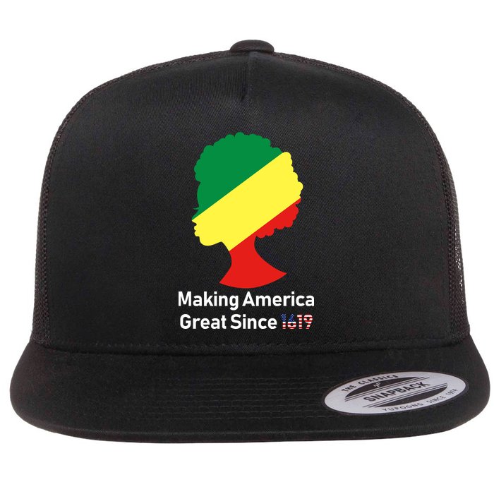 Making America Great Since 1619 Flat Bill Trucker Hat