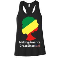 Making America Great Since 1619 Women's Racerback Tank