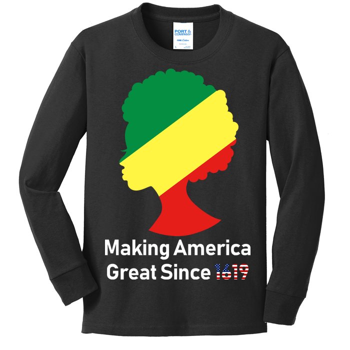 Making America Great Since 1619 Kids Long Sleeve Shirt