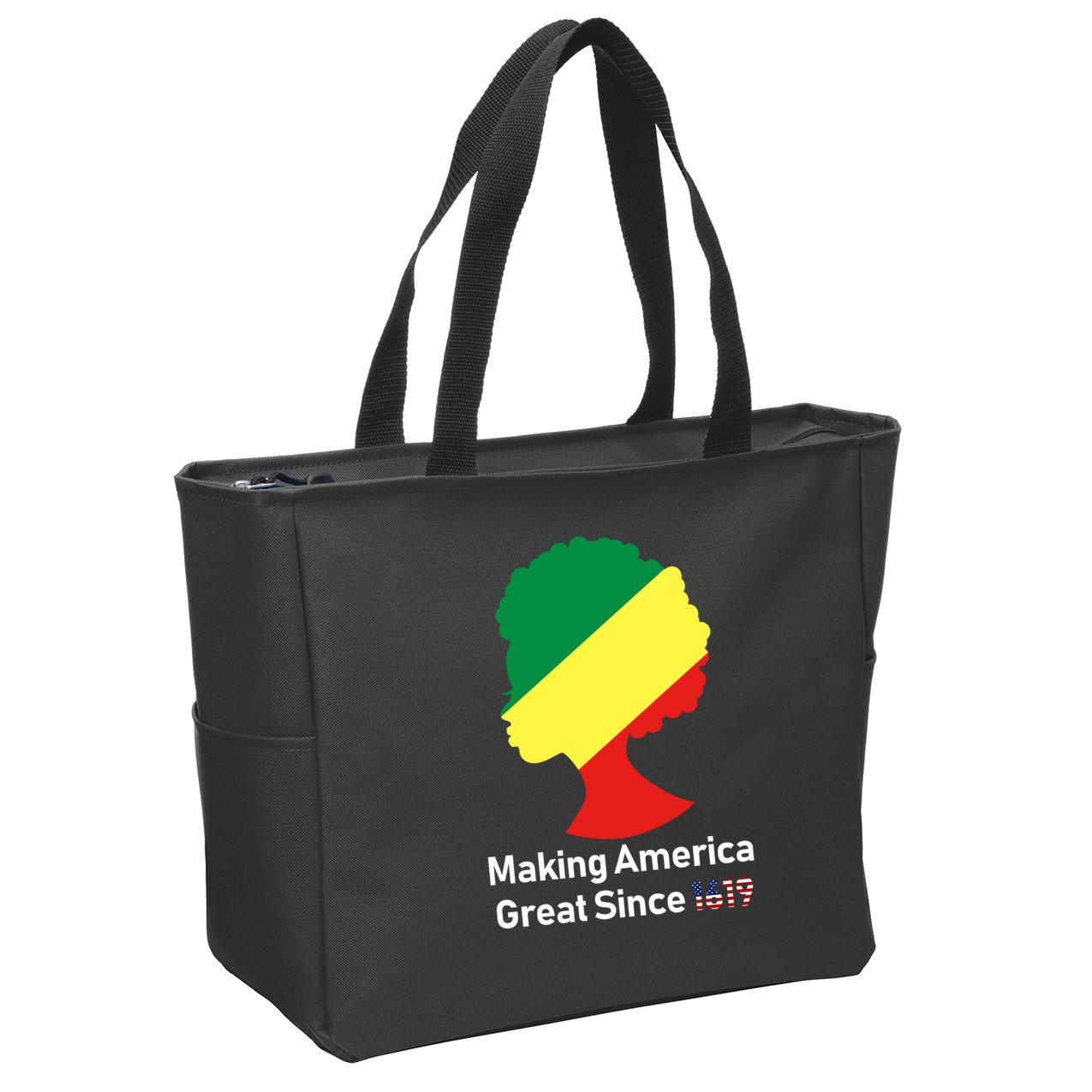 Making America Great Since 1619 Zip Tote Bag