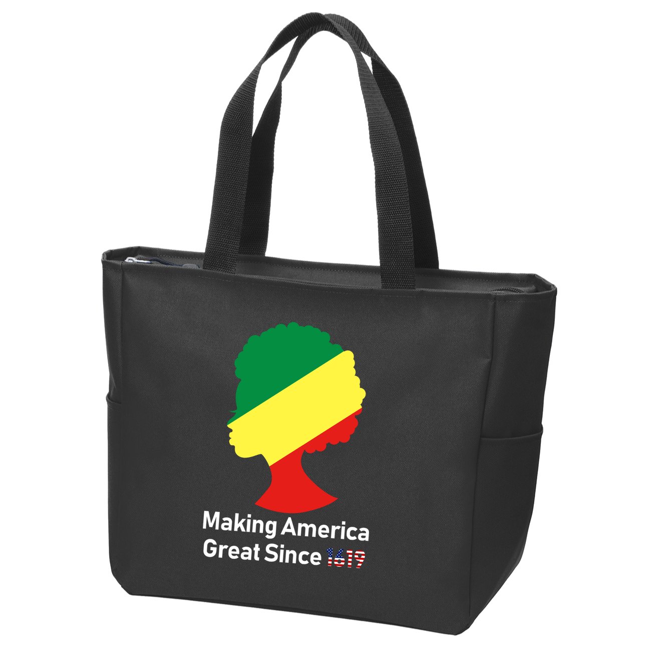 Making America Great Since 1619 Zip Tote Bag