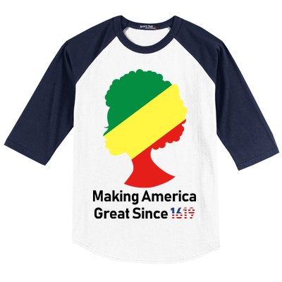 Making America Great Since 1619 Baseball Sleeve Shirt