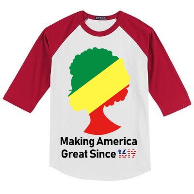 Making America Great Since 1619 Kids Colorblock Raglan Jersey