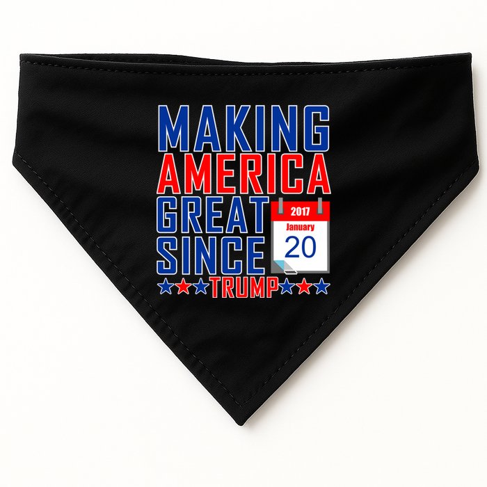 Making America Great Since 2017 Trump Inauguration Day USA-Made Doggie Bandana