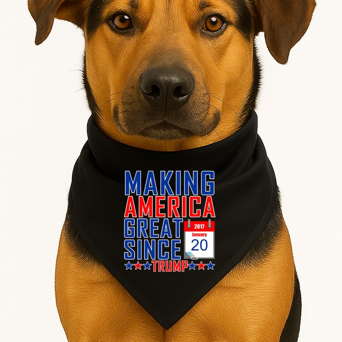 Making America Great Since 2017 Trump Inauguration Day USA-Made Doggie Bandana