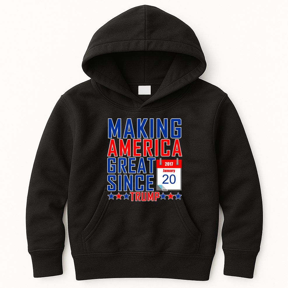 Making America Great Since 2017 Trump Inauguration Day Kids Hoodie