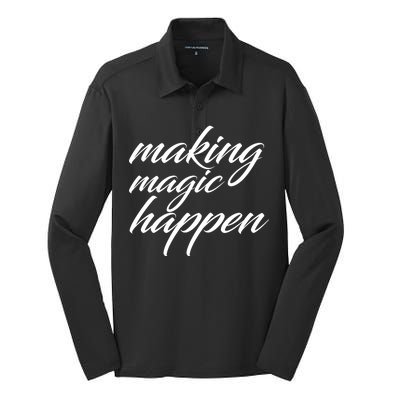 Making Magic Happen Silk Touch Performance Long Sleeve Polo