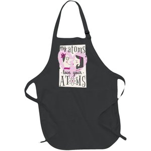 My Atoms Love Your Atoms Science Couple Full-Length Apron With Pockets