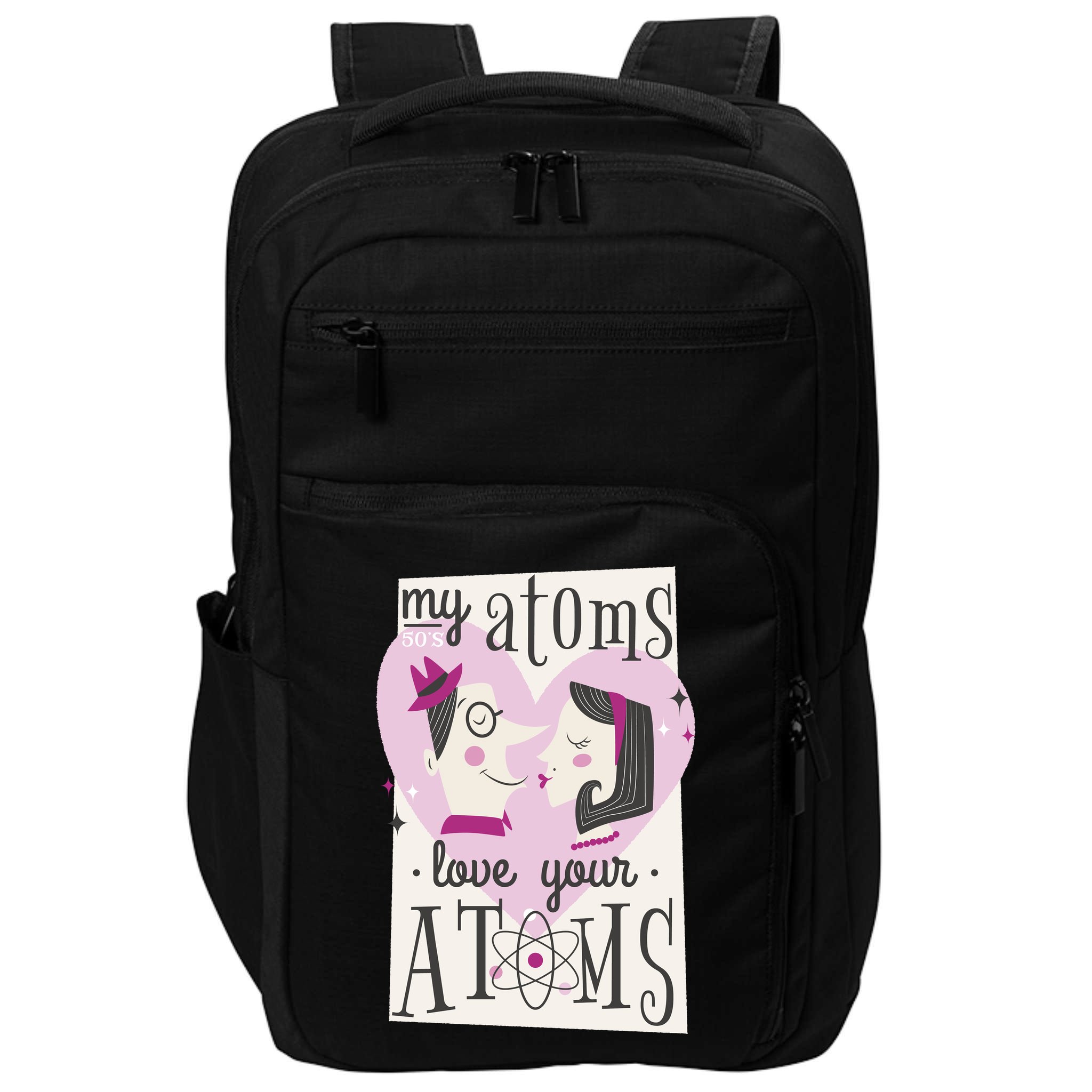 My Atoms Love Your Atoms Science Couple Impact Tech Backpack