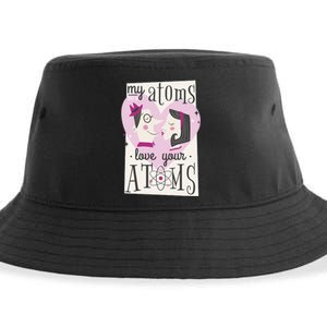 My Atoms Love Your Atoms Science Couple Sustainable Bucket Hat