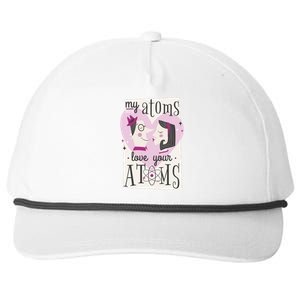 My Atoms Love Your Atoms Science Couple Snapback Five-Panel Rope Hat