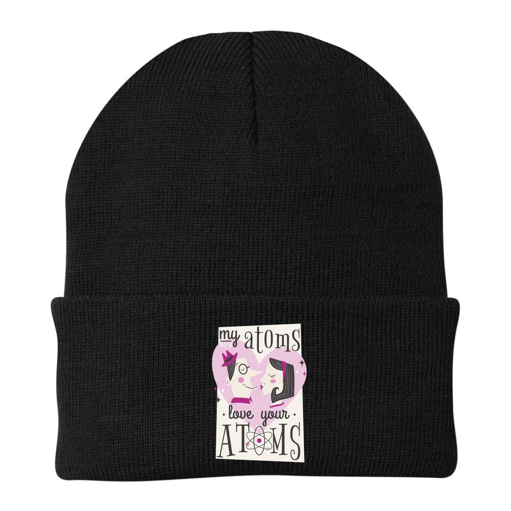 My Atoms Love Your Atoms Science Couple Beanie