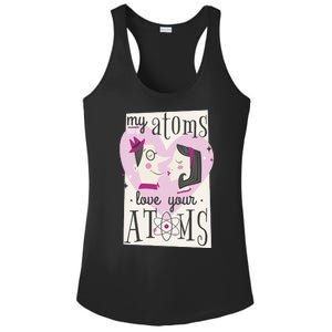 My Atoms Love Your Atoms Science Couple Ladies PosiCharge Competitor Racerback Tank