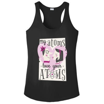 My Atoms Love Your Atoms Science Couple Ladies PosiCharge Competitor Racerback Tank