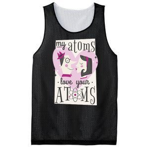 My Atoms Love Your Atoms Science Couple Mesh Reversible Basketball Jersey Tank