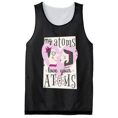 My Atoms Love Your Atoms Science Couple Mesh Reversible Basketball Jersey Tank