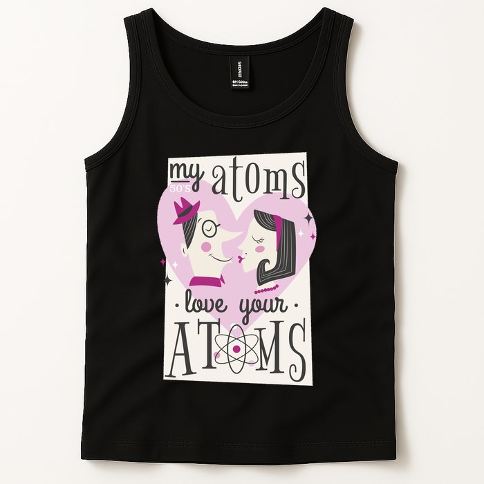 My Atoms Love Your Atoms Science Couple Tank Top
