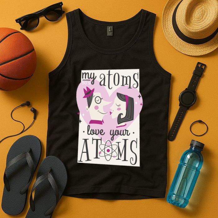 My Atoms Love Your Atoms Science Couple Tank Top