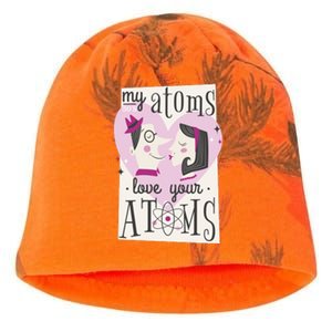 My Atoms Love Your Atoms Science Couple Kati - Camo Knit Beanie