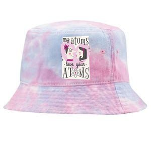 My Atoms Love Your Atoms Science Couple Tie-Dyed Bucket Hat