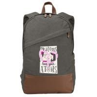 My Atoms Love Your Atoms Science Couple Cotton Canvas Backpack