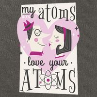 My Atoms Love Your Atoms Science Couple Cotton Canvas Backpack