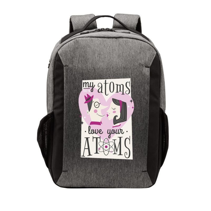 My Atoms Love Your Atoms Science Couple Vector Backpack