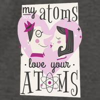 My Atoms Love Your Atoms Science Couple Vector Backpack