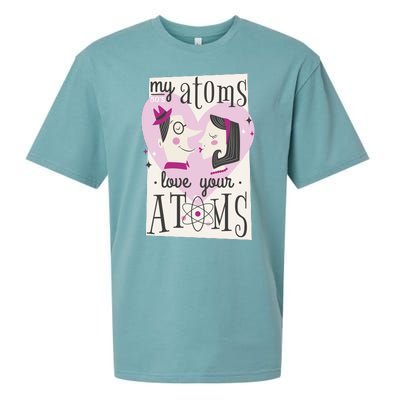 My Atoms Love Your Atoms Science Couple Sueded Cloud Jersey T-Shirt