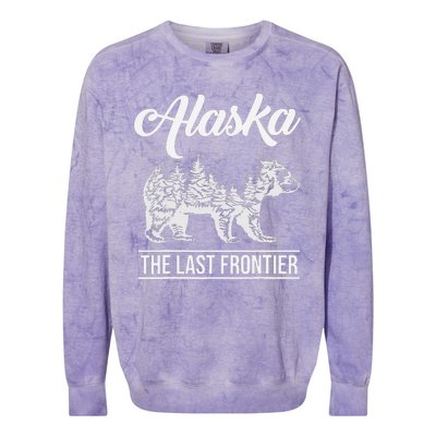 Moose Alaska Last Frontier Alaska Grizzly Bears Mountains Colorblast Crewneck Sweatshirt