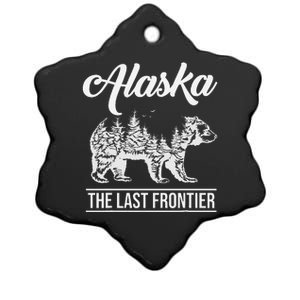 Moose Alaska Last Frontier Alaska Grizzly Bears Mountains Ceramic Star Ornament