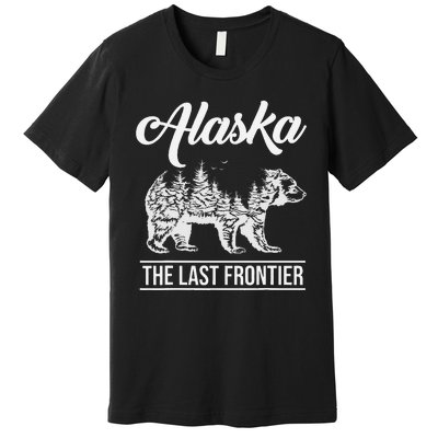 Moose Alaska Last Frontier Alaska Grizzly Bears Mountains Premium T-Shirt