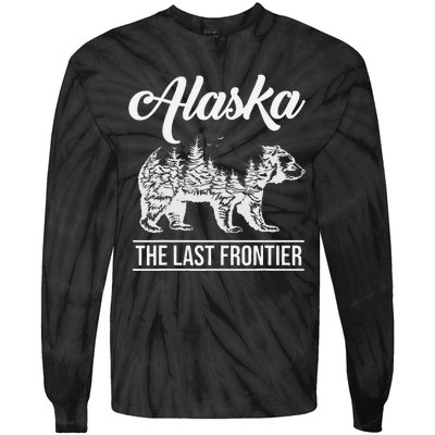 Moose Alaska Last Frontier Alaska Grizzly Bears Mountains Tie-Dye Long Sleeve Shirt