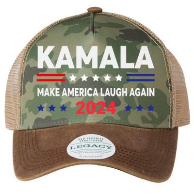 Make America Laugh Again 2024 Kamala Legacy Tie Dye Trucker Hat