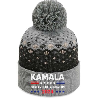 Make America Laugh Again 2024 Kamala The Baniff Cuffed Pom Beanie