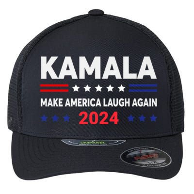 Make America Laugh Again 2024 Kamala Flexfit Unipanel Trucker Cap