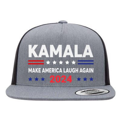 Make America Laugh Again 2024 Kamala Flat Bill Trucker Hat