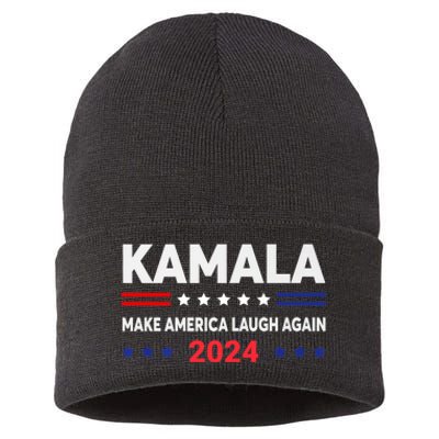 Make America Laugh Again 2024 Kamala Sustainable Knit Beanie