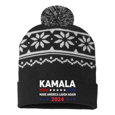 Make America Laugh Again 2024 Kamala USA-Made Snowflake Beanie