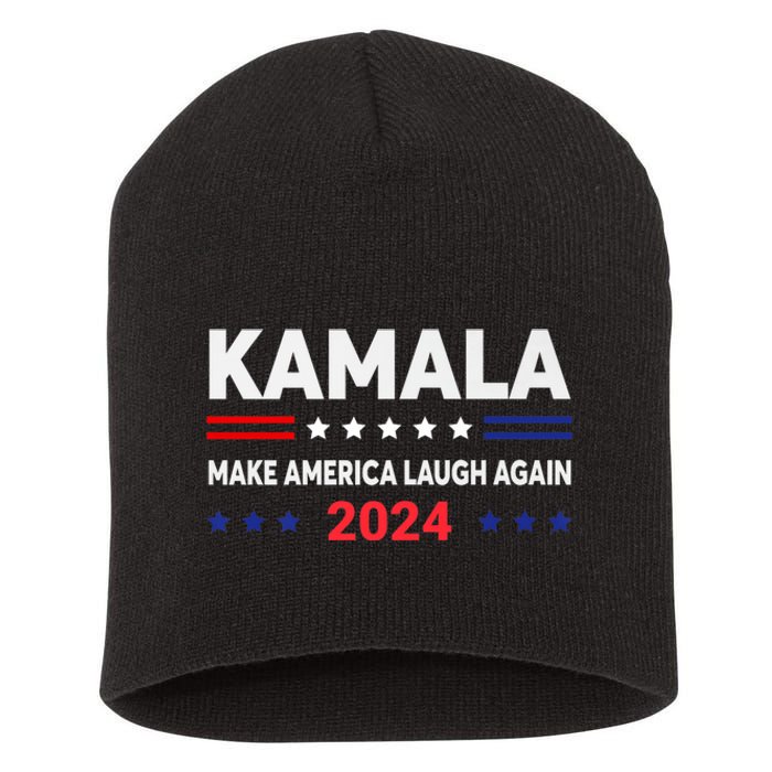 Make America Laugh Again 2024 Kamala Short Acrylic Beanie