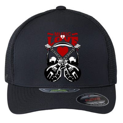 Music And Love Guitars Flexfit Unipanel Trucker Cap