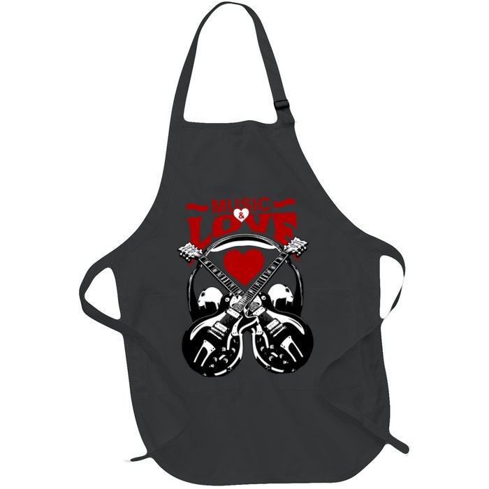 Music And Love Guitars Apron