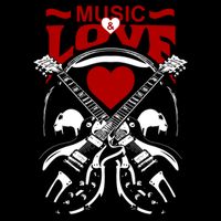 Music And Love Guitars Apron