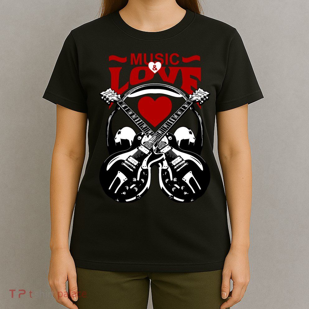 Music And Love Guitars T-Shirt