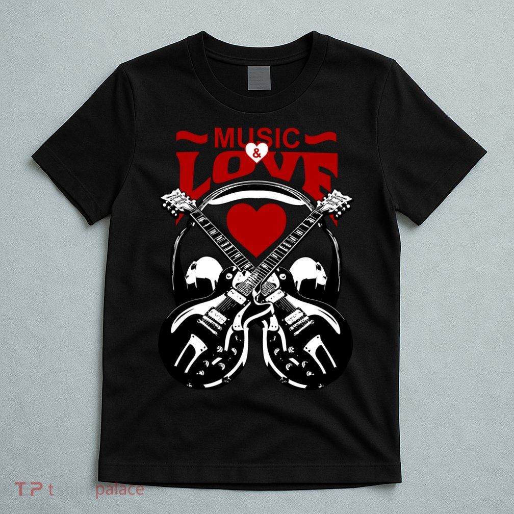 Music And Love Guitars T-Shirt