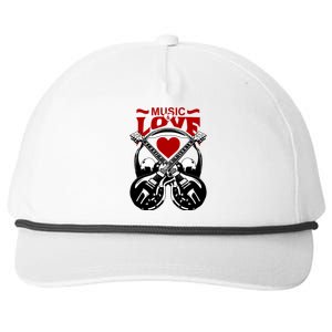 Music And Love Guitars Snapback Five-Panel Rope Hat