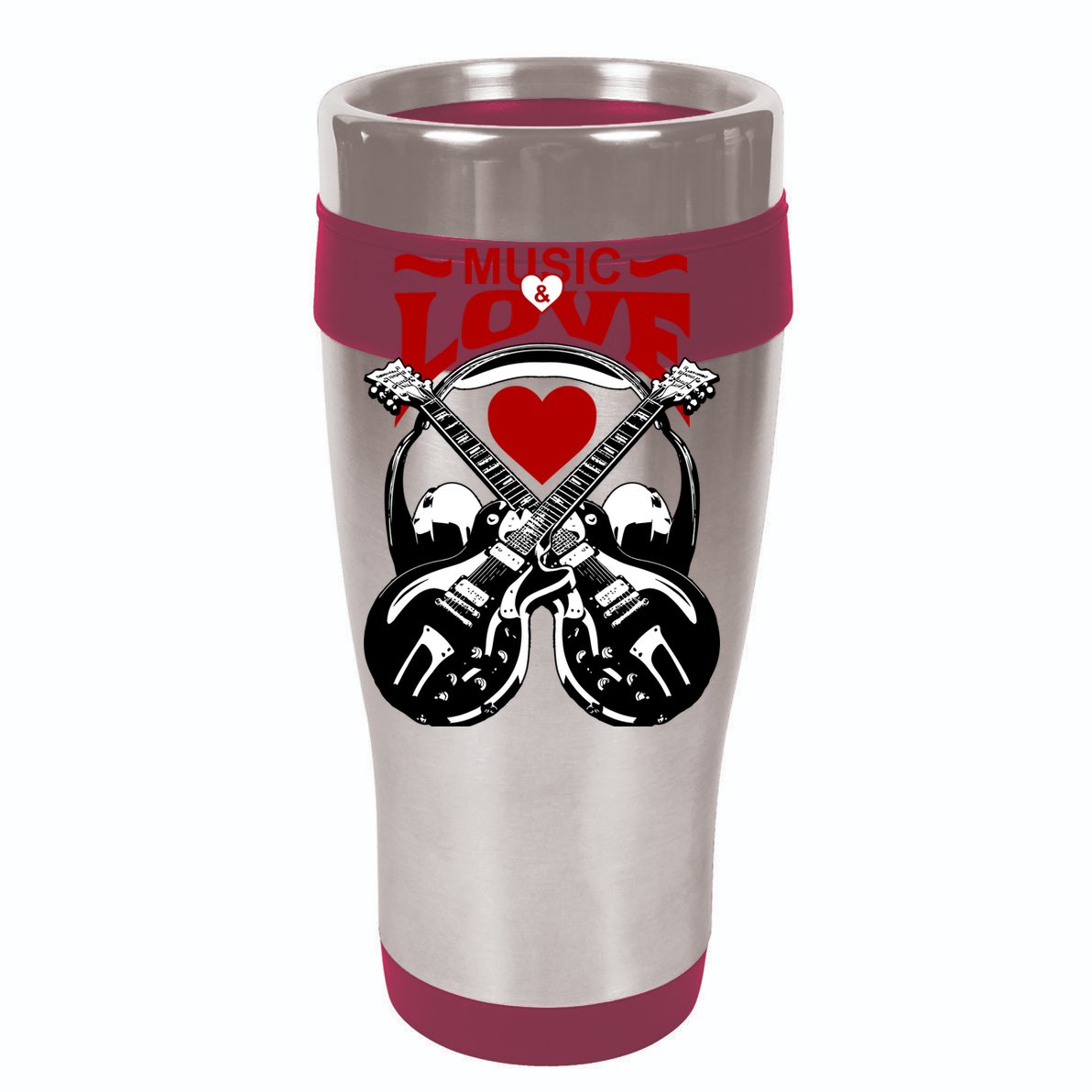 Music And Love Guitars Women's Perfect Tri Rocker Tank