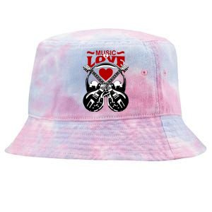 Music And Love Guitars Tie-Dyed Bucket Hat