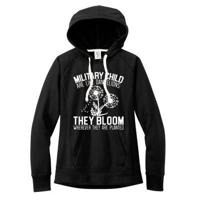 Military Are Like Dandelions Military Month Gift Women's Fleece Hoodie